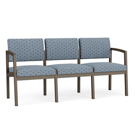 Lesro Lenox 3 Seat Tandem Seating W/ No Center Arms, 64.5 in W 24.5 in L 32 in H LS3101